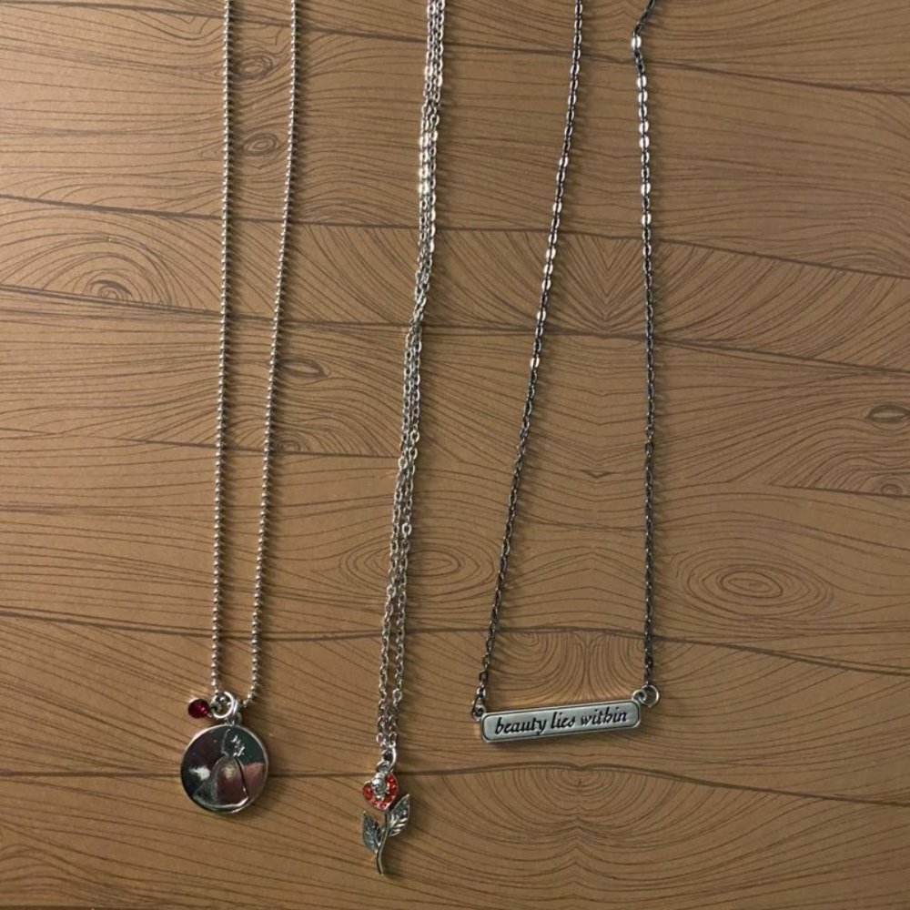 Beauty & The Beast - 3 pack necklace set